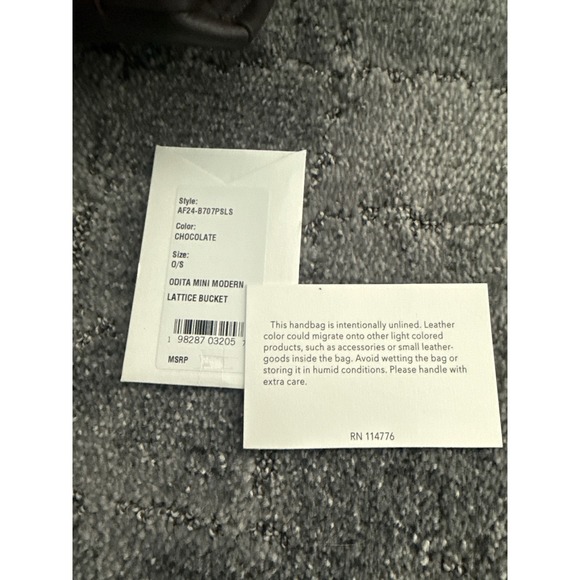 3.1 Phillip Lim Chocolate Leather Mini Modern Lattice Bucket Bag with Pouch - Picture 4 of 12